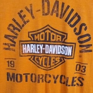 Harley-Davidson Orange Short Sleeve Tee Men’s Large